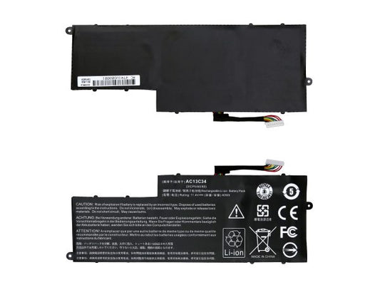 Lappy Power Laptop Battery For Acer AC13C34 V5-121 / V5 -122, 14.4V 3 Cells 2640mAh Compatible