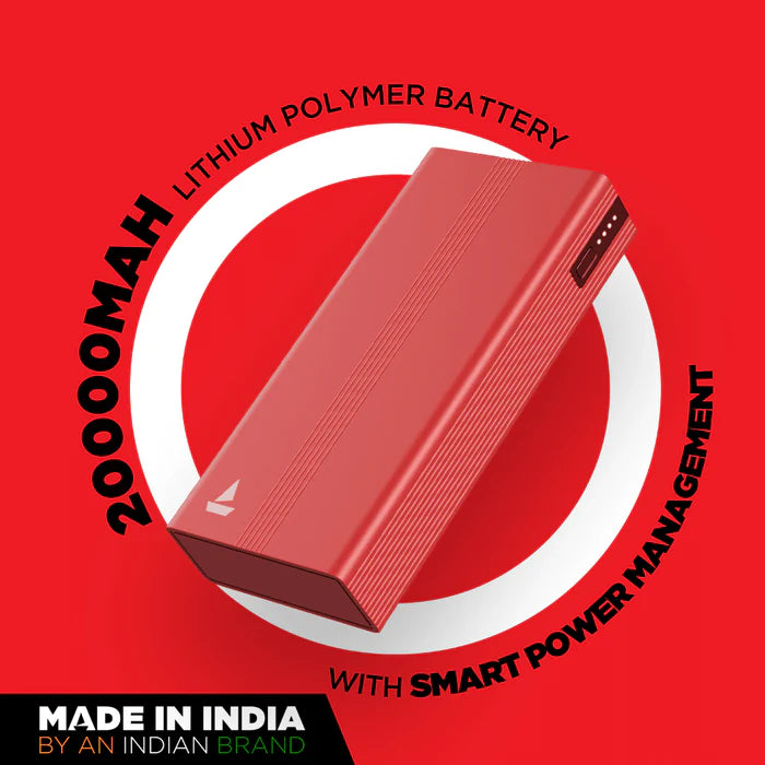 boAt Energyshroom PB255 20000 mAh Power Bank (Red)