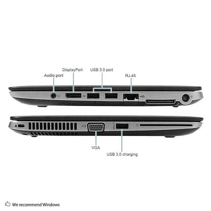 HP EliteBook 820 G1 Intel Core i5 4th Gen 8GB Ram, 500GB Hard Drive 31.7cm (12.5 Inches) ,Windows 10 Pro (Refurbished)
