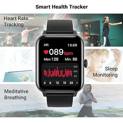 Fire-Boltt Ninja Calling 1.69"(4.29cm) Bluetooth Calling Smart Watch, Dial Pad, Speaker, AI Voice Assistant Gaming & 100+ Faces with SpO2 (Black)