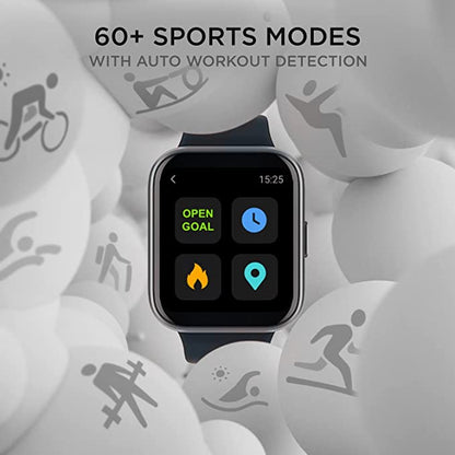 boAt Xtend Talk Smart Watch with Advanced Dedicated Bluetooth Calling Chip, Built-in Alexa, 1.69" HD Display (Black)