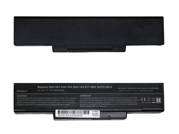 Lappy Power Laptop Battery For HCL SQU524-1 SQU-524, SQU-528, SQU-503 Laptops,11.1V 6 Cells 4400mAh Compatible