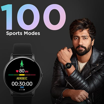 Fire-Boltt Phoenix Smart Watch with Bluetooth Calling + Sports Modes, 240 * 240 PX High Resolution with SpO2, Heart Rate Monitoring (Black)