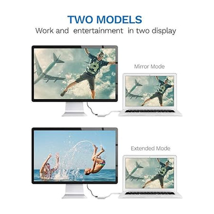 Mini DisplayPort to HDMI,Mini DP to HDMI Full HD Adapter - Compatible (Black /White)