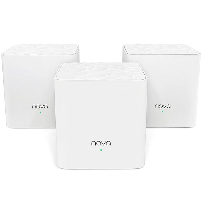 Tenda MW3 Whole Home Mesh WiFi System, Dual Band AC1200 Mbps Router Replacement for Smart Home, 3000 sq. ft Network Coverage (White, Pack of 3)