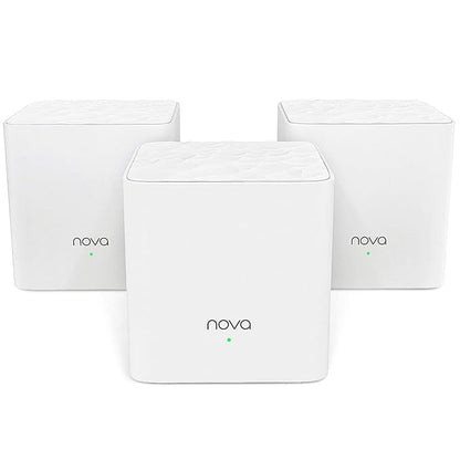 Tenda MW3 Whole Home Mesh WiFi System, Dual Band AC1200 Mbps Router Replacement for Smart Home, 3000 sq. ft Network Coverage (White, Pack of 3)