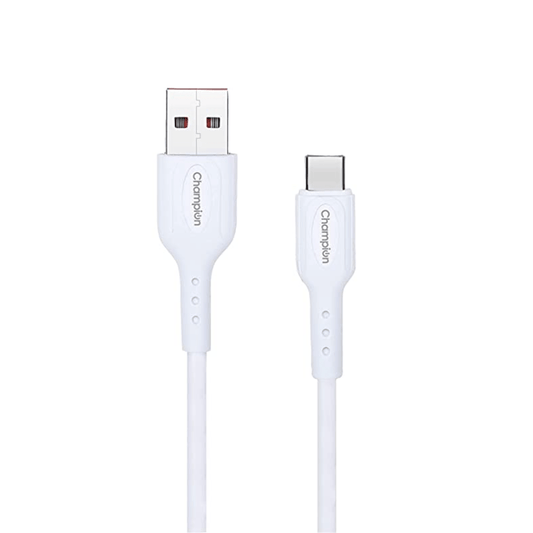 Champion USB to Type C 2.4Amp Charging Cable PVC 30 CM , Compatible for Power Banks, Earbuds,Neckbands and Other USB Devices