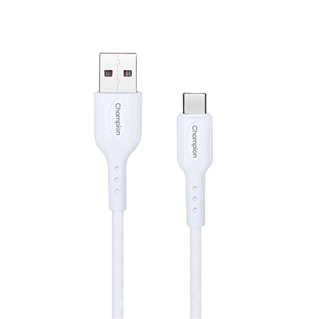 Champion USB to Type C 2.4Amp Data Sync & Charging Cable PVC 1M for all Android & Type C Devices