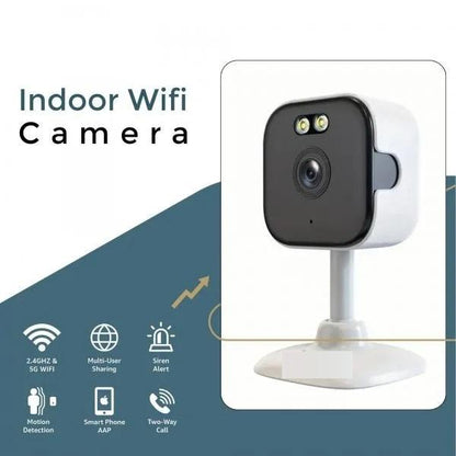 Smart CCTV 3MP WiFi Cube Camera with Night Vision, 2-Way Audio, AI Human Detection