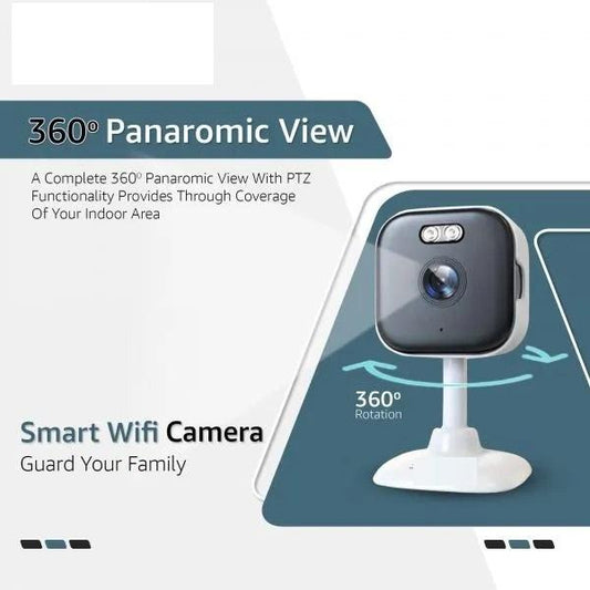 Smart CCTV 3MP WiFi Cube Camera with Night Vision, 2-Way Audio, AI Human Detection