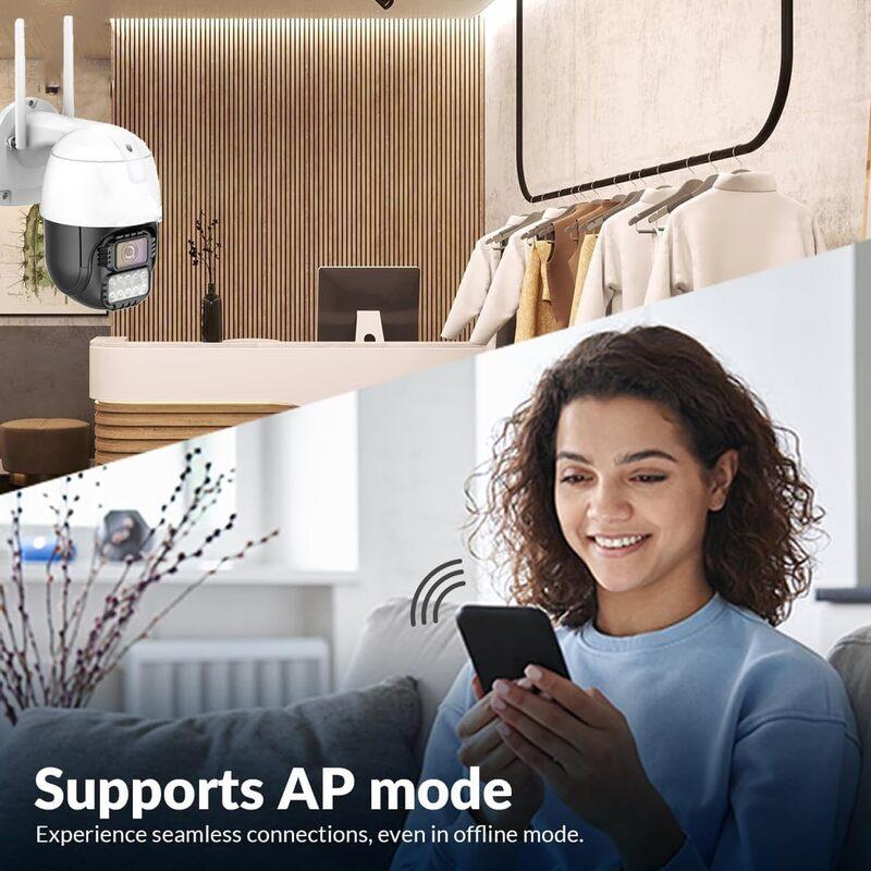 WiFi CCTV Camera | 3MP Outdoor PTZ Security Camera with OKAM App Support, WiFi + LAN Port, ONVIF Compatible, 12V Power Supply, Night Vision & Motion Detection