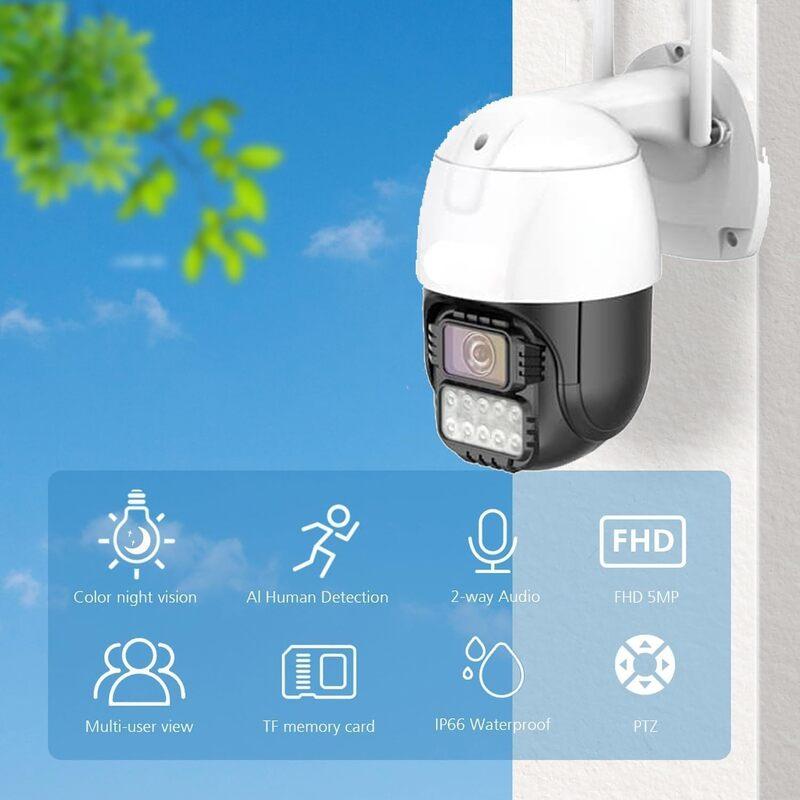 WiFi CCTV Camera | 3MP Outdoor PTZ Security Camera with OKAM App Support, WiFi + LAN Port, ONVIF Compatible, 12V Power Supply, Night Vision & Motion Detection