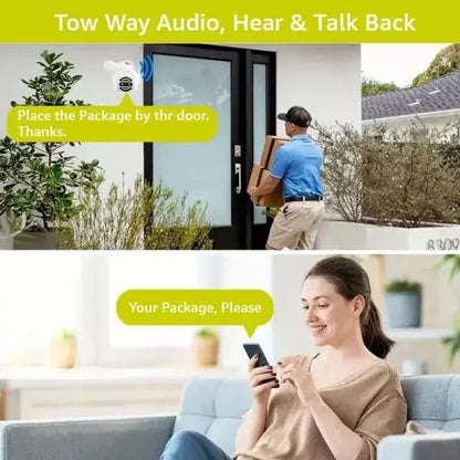 WiFi CCTV Camera | 3MP Outdoor Security Camera with 10X Hybrid Zoom, Full Color Night Vision, Motion Detection, Two-Way Audio, Remote Access via OKAM App