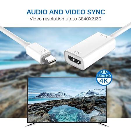 Mini DisplayPort to HDMI,Mini DP to HDMI Full HD Adapter - Compatible (Black /White)