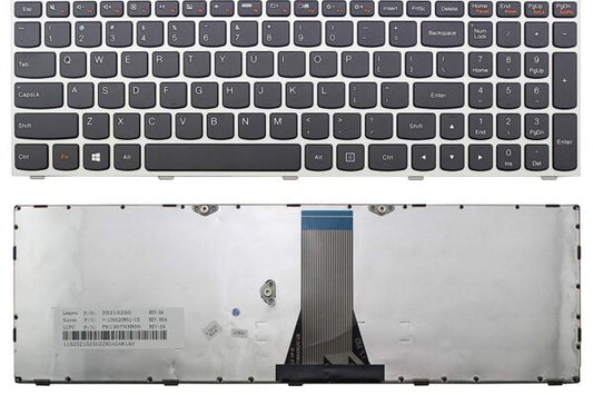Laptop Keyboard for Lenovo Z50, Z50-70, Z51, Z51-70, Z70, Z70-80 With Silver Frame