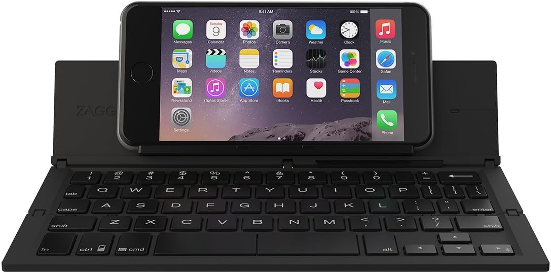 Zagg Pocket Wireless Handheld Tablet Keyboard Compatible with Desktop, Laptop, Mac