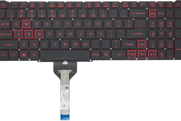 Laptop Keyboard for Acer Nitro 5 AN515-55, AN515-56, AN515-57, AN515-58, AN515-45,AN517-52 Backlight With Red Key