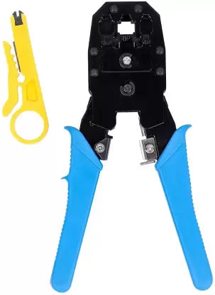 Dual Modular 3-IN-1 Crimping Tool AD-613 Manual Crimper for RJ45, RJ11, and RJ12 Connectors