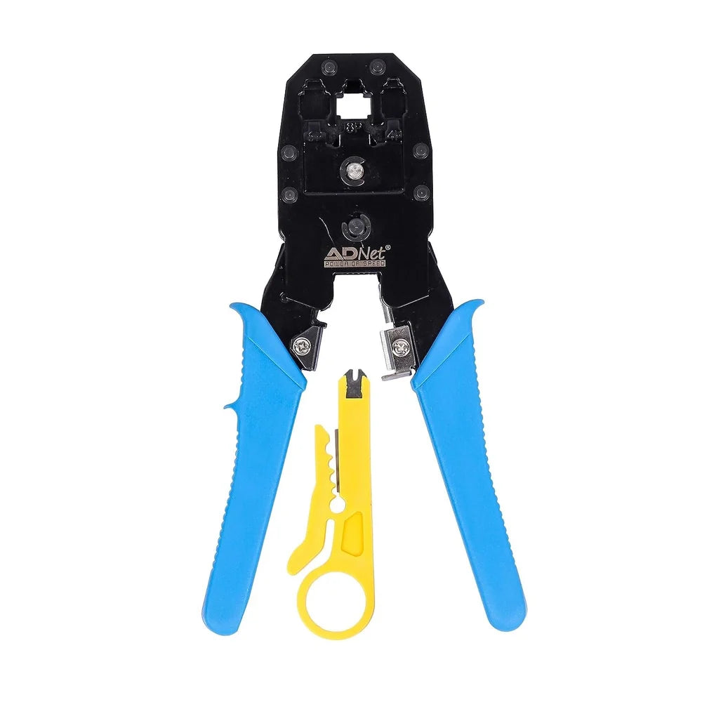 Dual Modular 3-IN-1 Crimping Tool AD-613 Manual Crimper for RJ45, RJ11, and RJ12 Connectors