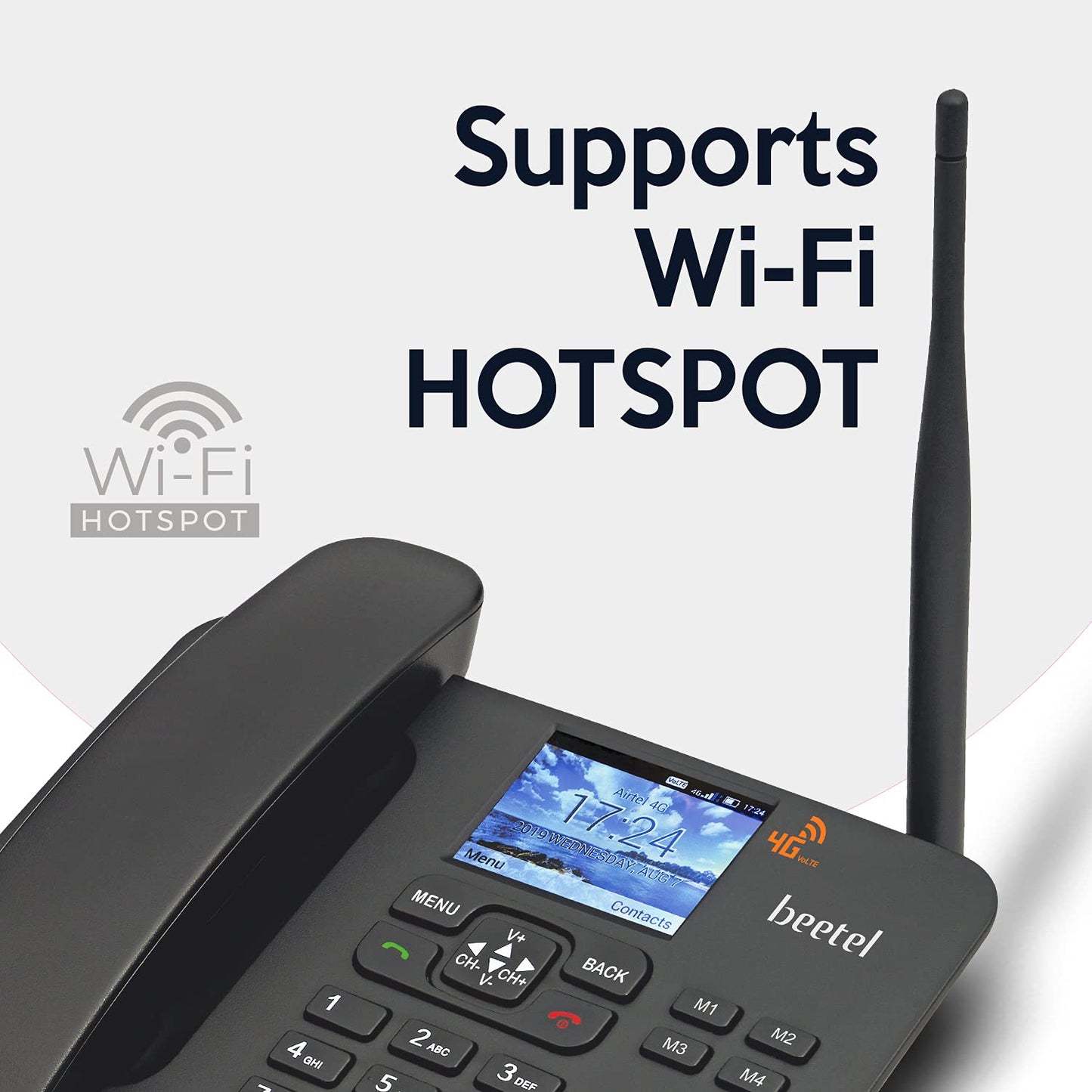 Beetel F5 4G is Color LCD Screen,Supports 4G Volte, 4G, 3G, 2G Bluetooth (Black)