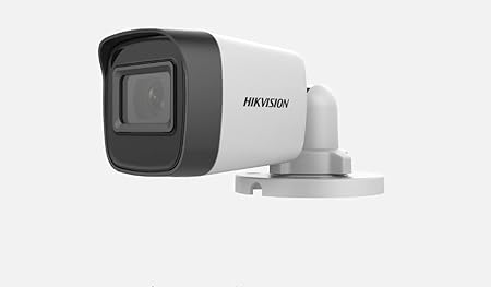 HIKVISION DS-2CE16H0T-ITPFS 5MP with in-Built Mic Bullet CCTV Camera (White)