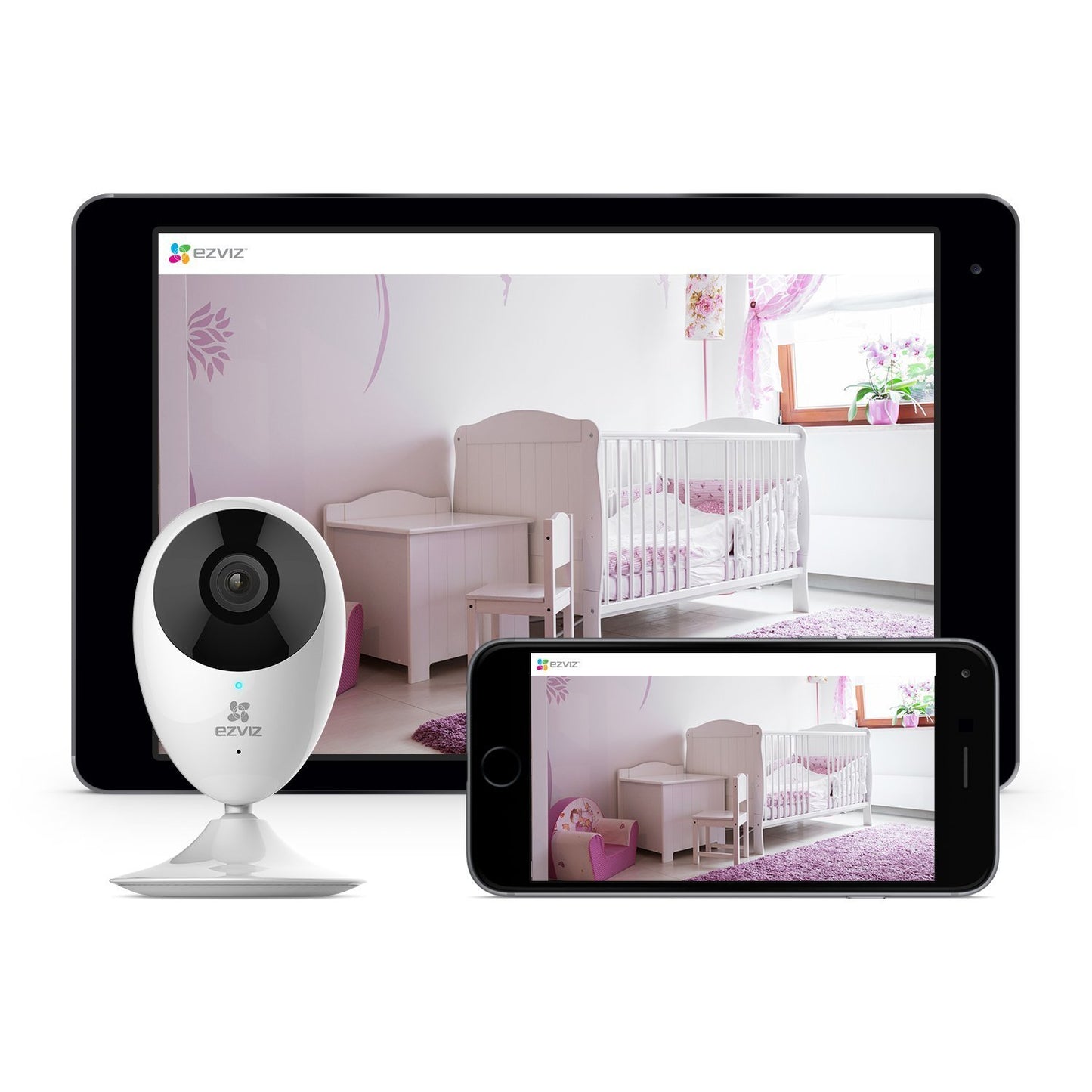EZVIZ C2C HD Wi-Fi Home Indoor Video Monitoring Security Camera Works Day/Night, upto 16 feet IR support