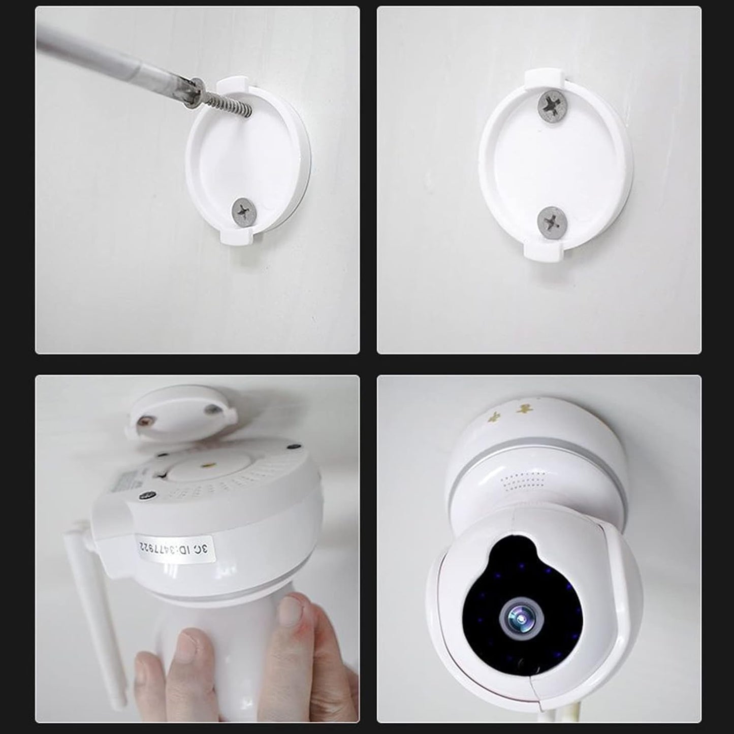 Wall Mounted Camera Stand Holder for EZVIZ T23 and V380 Smart Security Cameras, ABS Mount for Indoor/Outdoor Use