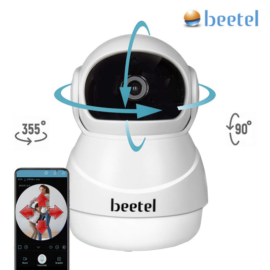 Beetel CC2 1080p Full HD WiFi Smart Security Camera 360 Viewing Area Night Vision Two-Way Audio Cloud Storage