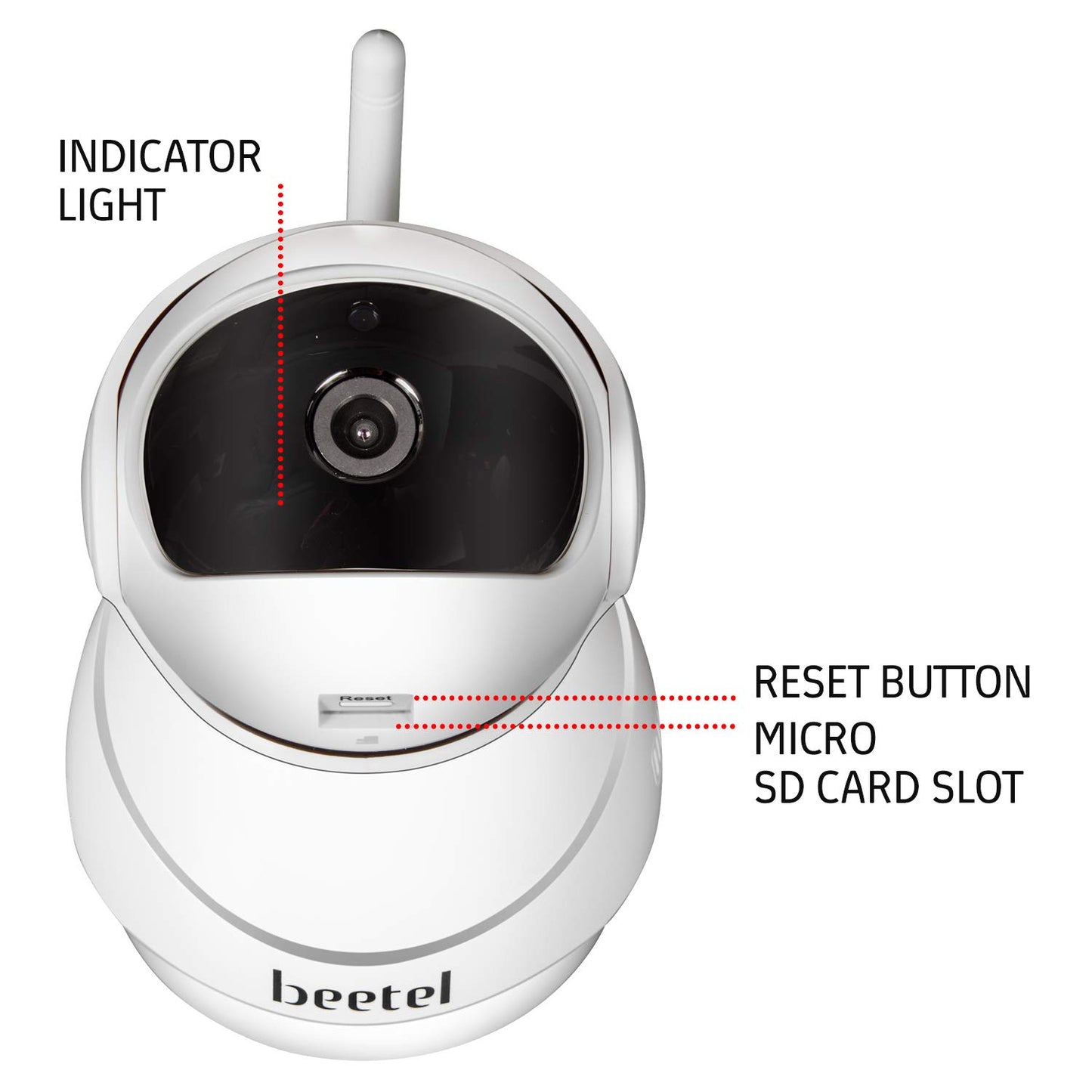 Beetel CC2 1080p Full HD WiFi Smart Security Camera 360 Viewing Area Night Vision Two-Way Audio Cloud Storage