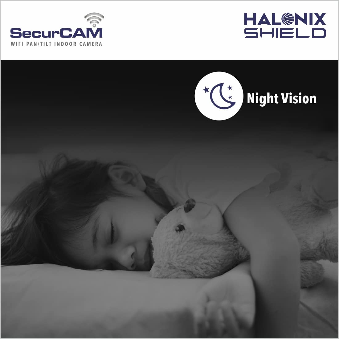 Halonix SecurCAM 360Â° 3MP 3K Pro HD Pan/Tilt Wi-Fi Smart Home Security Camera, 8X Digital Zoom, 2-Way Audio, Night Vision (White)