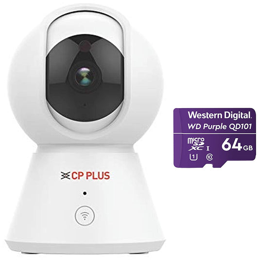 CP PLUS 360° 1080P 2MP Ezykam Wifi Security Camera (White)