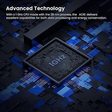 Tenda AC10 AC1200 Wireless Smart Dual-Band Gigabit WiFi Router, MU-MIMO, 4 Gigabit Ports, 867Mbps/5 GHz+ 300Mbps /2.4GHz, (Black, Not a Modem)