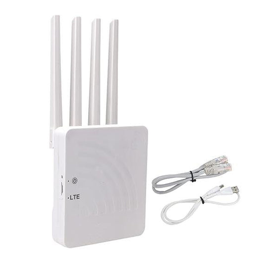 4G Wireless Wi-Fi Router With Sim Card Slot & 4 Antennas (White)