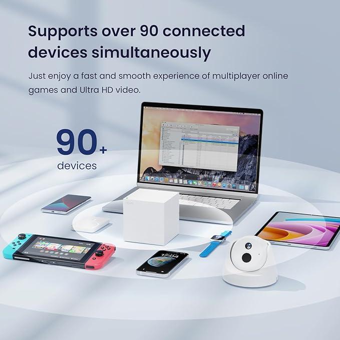 Tenda Nova MW6 Whole Home Mesh Dual Band 1200 Mbps Router WiFi System Coverage up to 6, (3-Pack) White