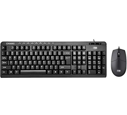 TVS Electronics Champ Multimedia Wired Keyboard & Mouse Combo (Black)
