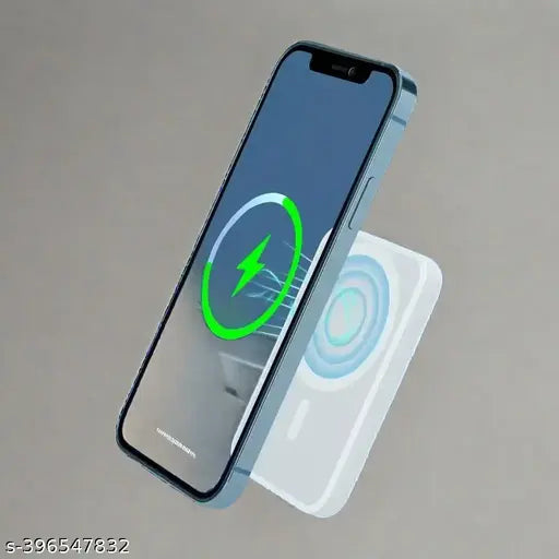 Champion 10000mAh Portable Magnetic Wireless Power bank , PD Fast Charging Pad For iPhone and Android (White)