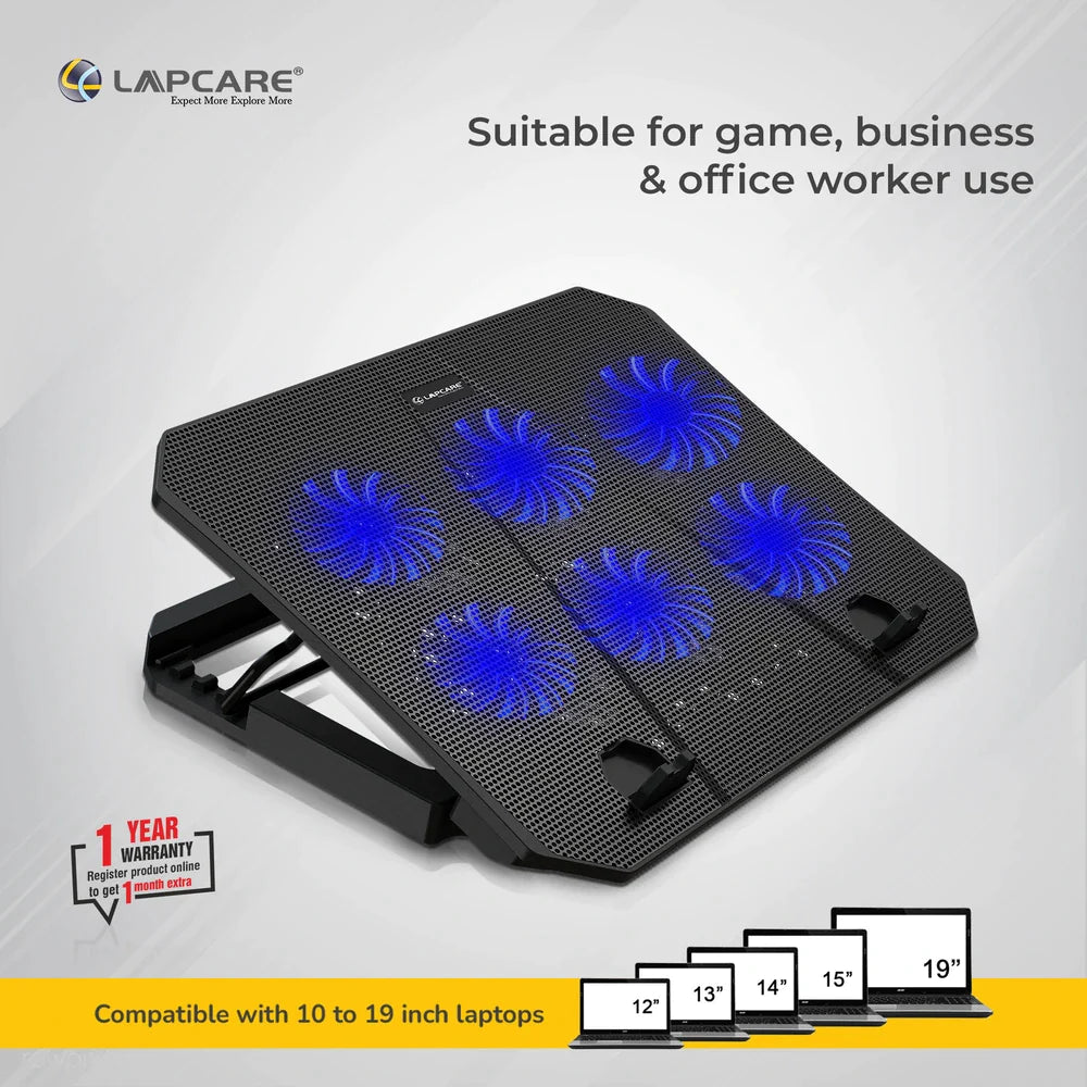 Lapcare Chillmate Pro Advanced Cooling Pad with 6 High-Performance Fans
