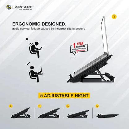 Lapcare Chillmate Pro Advanced Cooling Pad with 6 High-Performance Fans