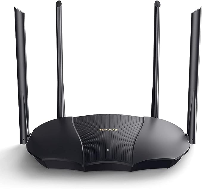 Tenda TX9 Pro AX3000 Dual Band Gigabit WiFi 6 Smart Router, 3 Gigabit LAN Ports, OFDMA+MU-MIMO, Parental Control+Remote Control (Black)
