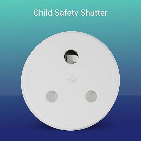 Zebronics ZEB-SP116, smart Wi-Fi plug compatible with google assistant & alexa, supports upto 16A and comes with a dedicated APP (White)