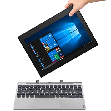 Lenovo IdeaPad D330 Intel Celeron N4020 4GB RAM 128GB SSD, 10.1" (25cm) HD IPS Detachable 2-in-1 Laptop (Mineral Grey)