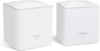 Tenda MW5G Home Mesh Wi-Fi System, 2500sq Wi-Fi Coverage, Two Gigabit Ports, Work with Amazon Alexa, Easy Set Up, (Pack of 2)