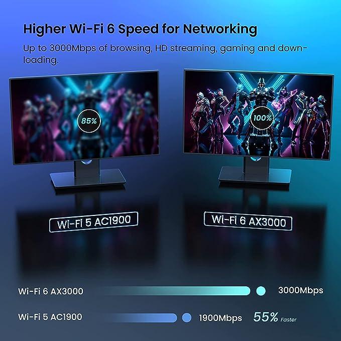 Tenda TX9 Pro AX3000 Dual Band Gigabit WiFi 6 Smart Router, 3 Gigabit LAN Ports, OFDMA+MU-MIMO, Parental Control+Remote Control (Black)