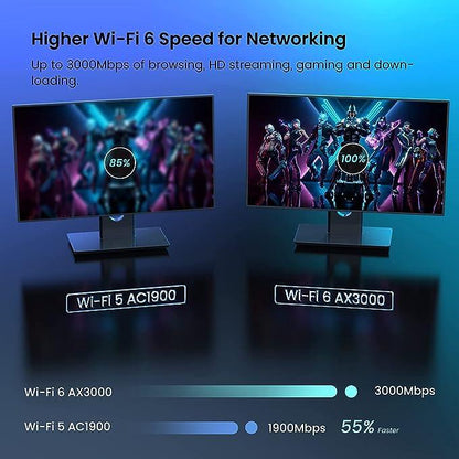 Tenda TX9 Pro AX3000 Dual Band Gigabit WiFi 6 Smart Router, 3 Gigabit LAN Ports, OFDMA+MU-MIMO, Parental Control+Remote Control (Black)