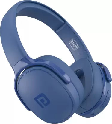 Portronics Muffs A Bluetooth 5.0 Wireless Headphone , Handsfree Calling , 3.5mm Aux-in, Long Playtime, Powerful Bass (Blue)