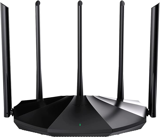 Tenda RX2 Pro WiFi 6 AX1500 1501Mbps WiFi Router, Dual Band Gigabit ,5*6dBi High-Gain Antennas,3 Gigabit LAN Ports (Black)