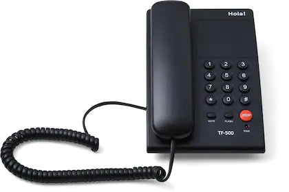 Hola ! TF-500 Basic Corded Landline Phone (Black)