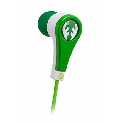 iFrogz (IF-ANE-DER) Wired Earbuds  Safe Volume Limiting, In-Ear Design, Tangle-Free Cable, Comfortable Fit for Kids and Adults  Green