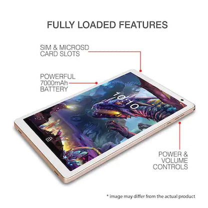 iBall iTAB MovieZ Tablet 25.5cm (10.1 , 32 GB, Wi-Fi + 4G LTE ), Champagne Gold