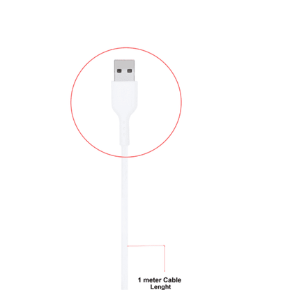 Data Cable Micro PVC 3Amp 2mtr (White)